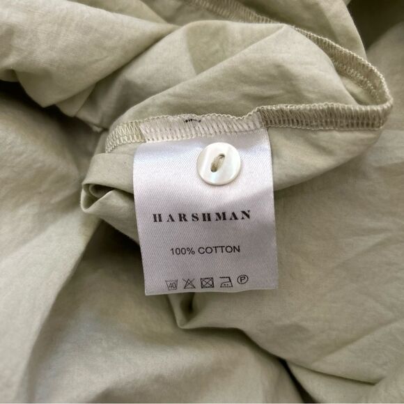 Anthropologie Harshman Puff Sleeve Babydoll Blouse Moss Green Size Small - Picture 6 of 10